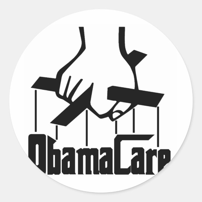 ObamaCare - Strings Attached Classic Round Sticker (Front)