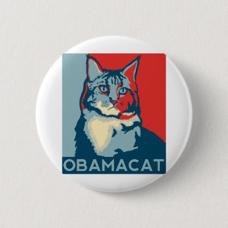 OBAMACAT 150ppi.jpg 6 Cm Round Badge