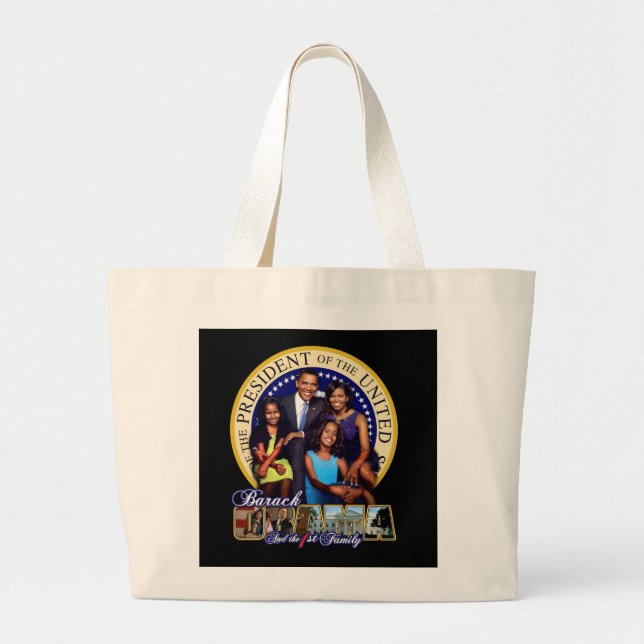 OBAMAFIRSTFAMILY LARGE TOTE BAG (Front)
