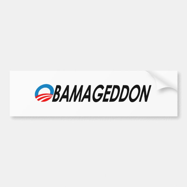 Obamageddon black bumper sticker (Front)