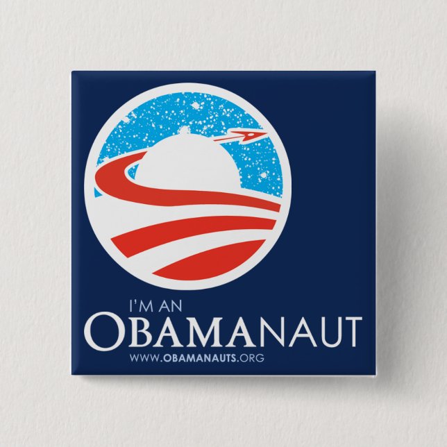 Obamanaut Square Button (Front)