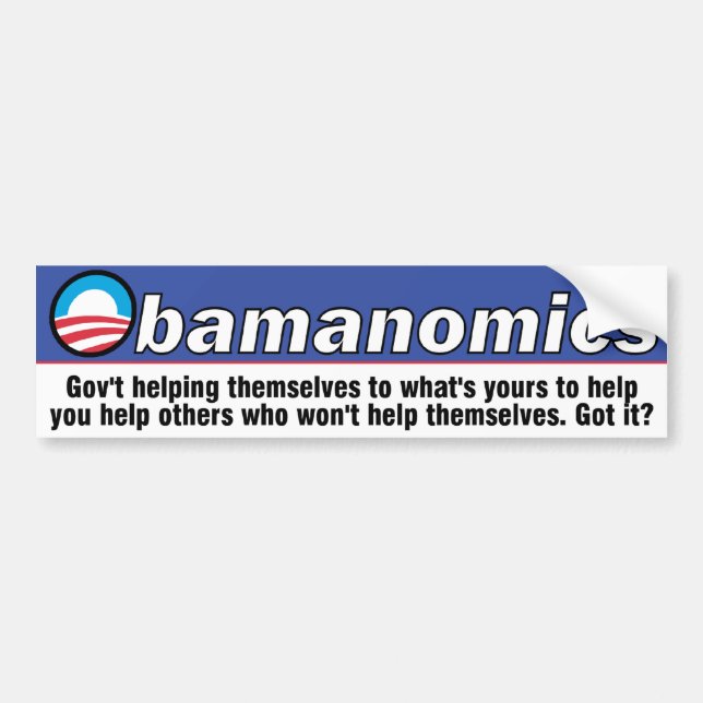 Obamanomics Bumper Sticker (Front)