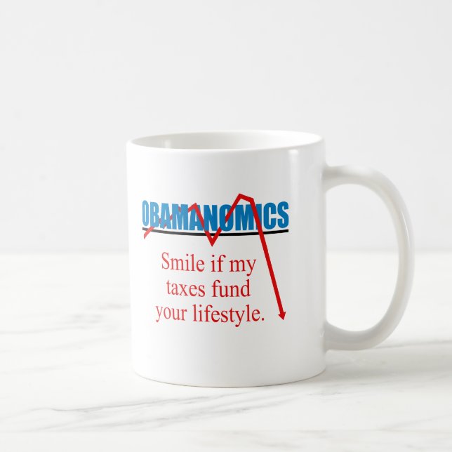 Obamanomics - Smile if my taxes fund your lifestyl Coffee Mug (Right)
