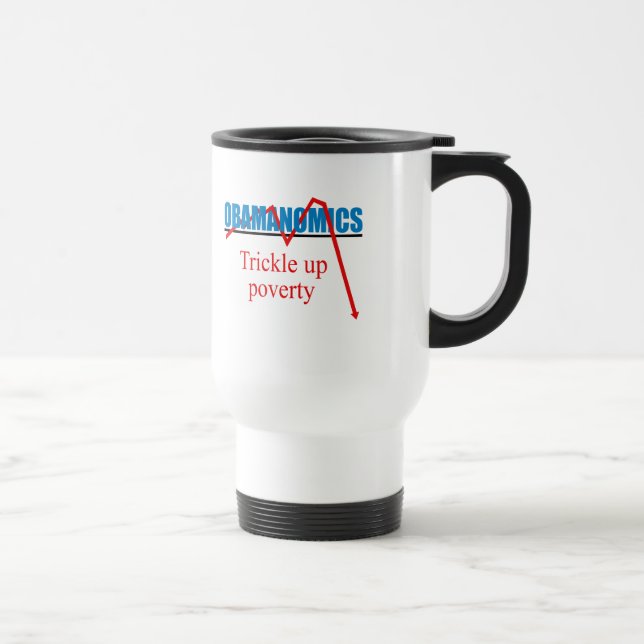 Obamanomics - Trickle up poverty Travel Mug (Right)