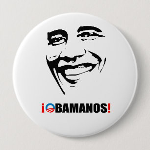 OBAMANOS 10 CM ROUND BADGE