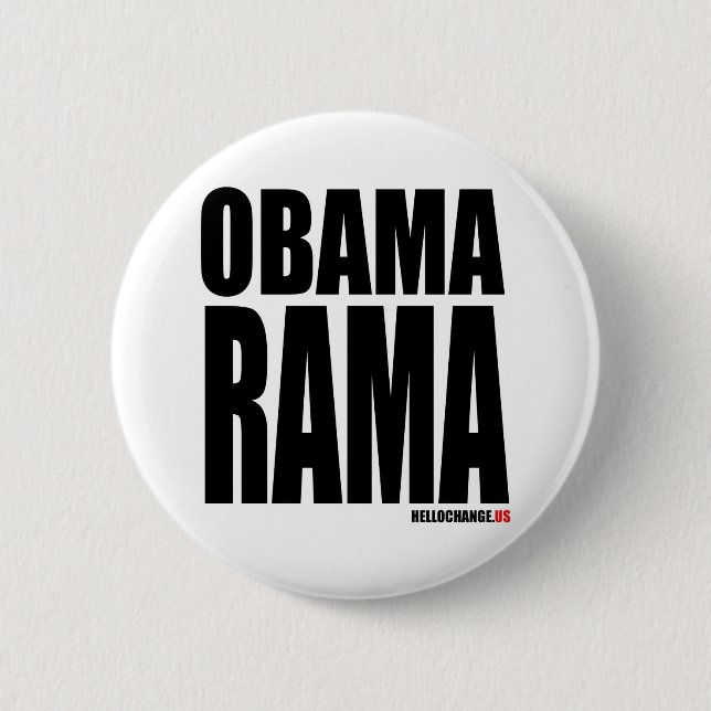 OBAMARAMA 6 CM ROUND BADGE (Front)