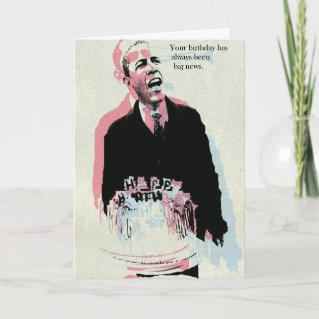 Obama's big news card (Front)