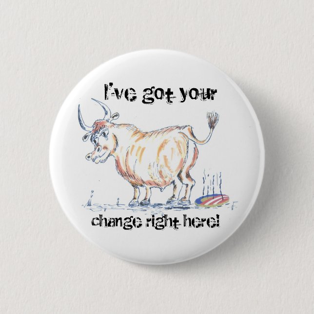 OBAMAS BS SANDWICH FILLING 6 CM ROUND BADGE (Front)