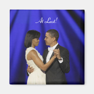 Obamas dance, At Last! Magnet