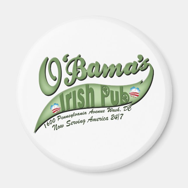 O'bama's Irish Pub Magnet (Front)