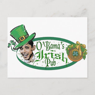 Obama's Irish Pub Postcard