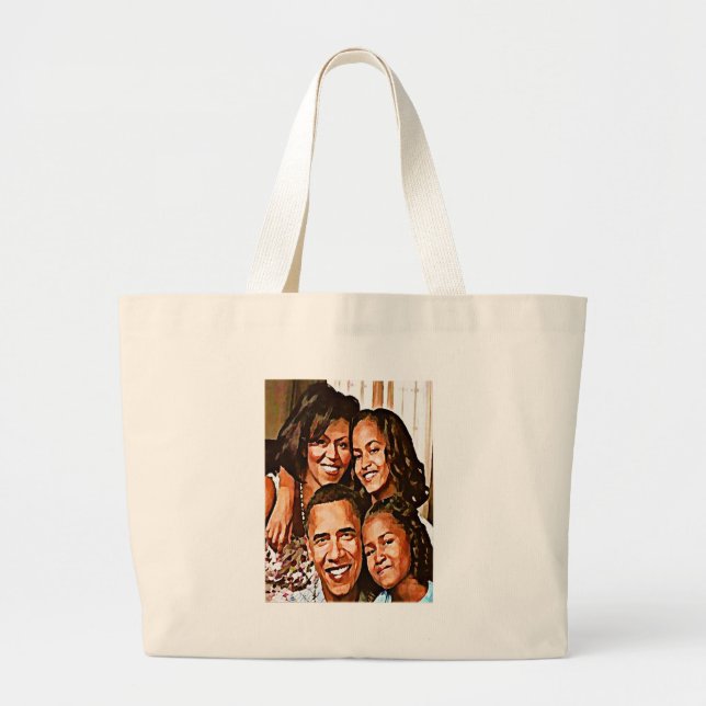 Obama's Love_ Large Tote Bag (Front)