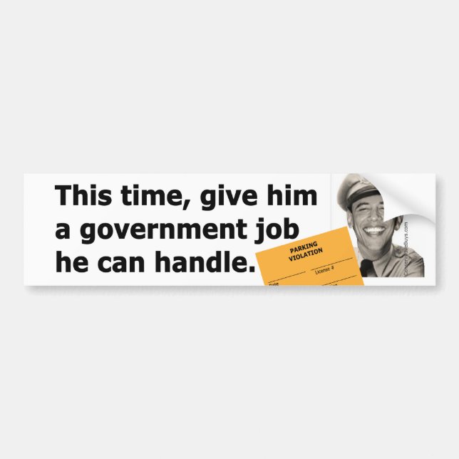 Obama's New Job Bumper Sticker (Front)