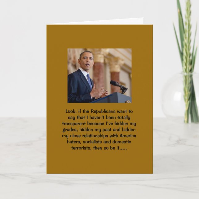 Obama's past - the media won't ask and won't tell card (Front)