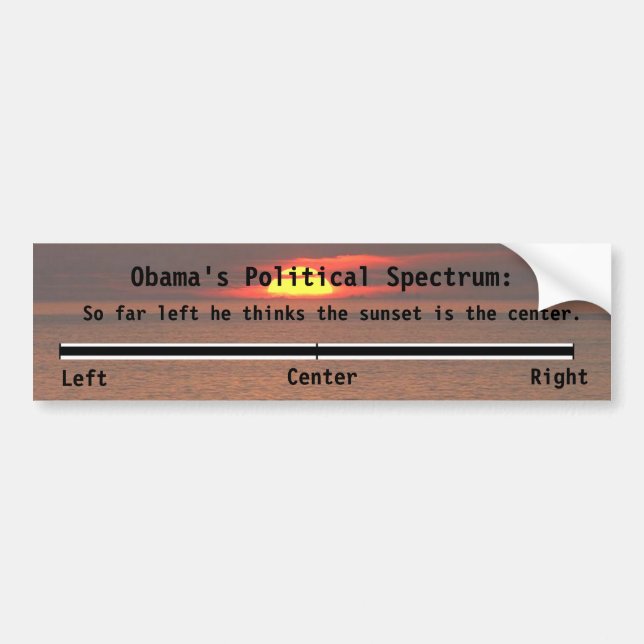 Obama's Political Spectrum Bumper Sticker (Front)