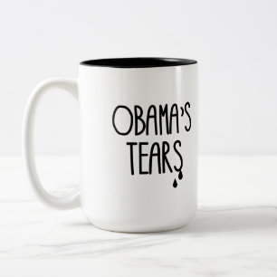Obama's Tears -.png Two-Tone Coffee Mug