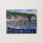 Oban Port Scotland Fishing Boat Sea Ocean Travel Jigsaw Puzzle<br><div class="desc">This stunning jigsaw puzzle features the traditional historical village Oban in Scotland with a fishing boat in the foreground  #oban #scotland #fun #stockingstuffers #games</div>