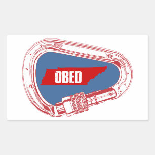 Obed Climbing Carabiner Rectangular Sticker