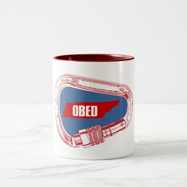 Obed Climbing Carabiner Two-Tone Coffee Mug (Center)