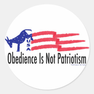 Obedience Patriotism Classic Round Sticker