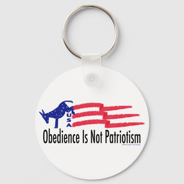 Obedience Patriotism Key Ring (Front)