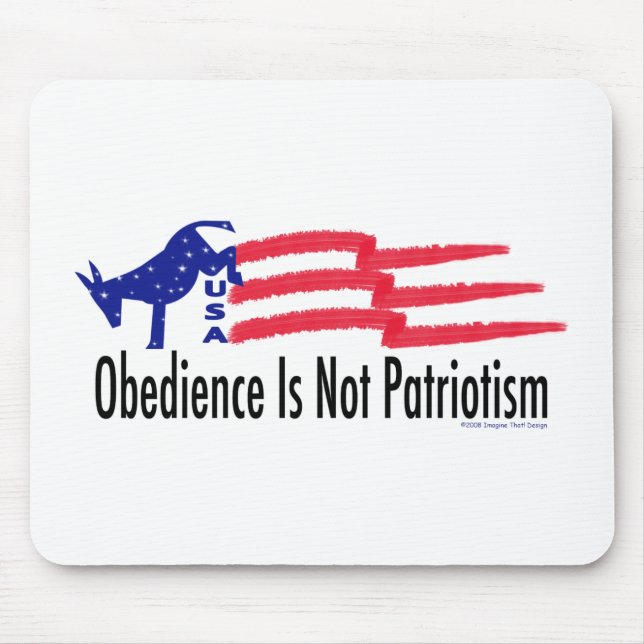 Obedience Patriotism Mouse Mat (Front)