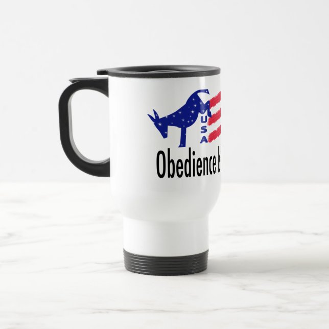 Obedience Patriotism Travel Mug (Left)