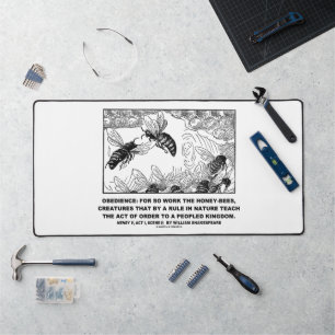 Obedience Work Honey-Bees Henry V Shakespeare Desk Mat