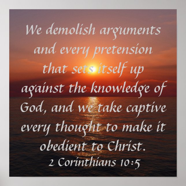 obedient to Christ bible verse sunset Poster (Front)
