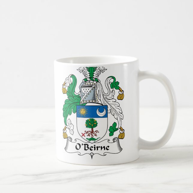 O'Beirne Family Crest Coffee Mug (Right)