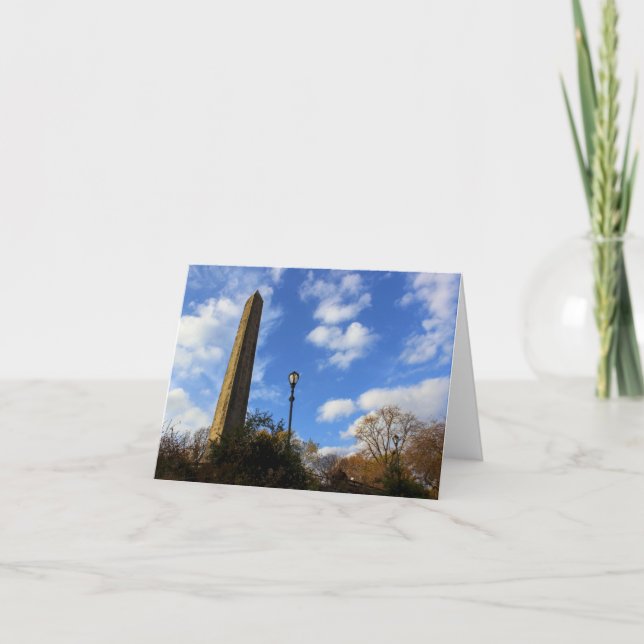 Obelisk, Cleopatra's Needle in Central Park, NYC Card (Front)