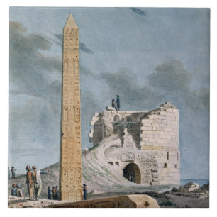 Obelisk of Cleopatra (w/c on paper) Tile