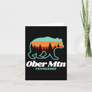 Ober Mountain Tennessee Skiing Snowboarding Bear  Card