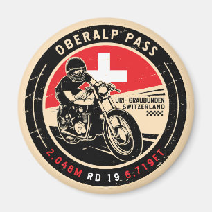 Oberalp Pass   Switzerland   Motorcycle Magnet