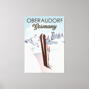 Oberaudorf Germany ski poster Canvas Print
