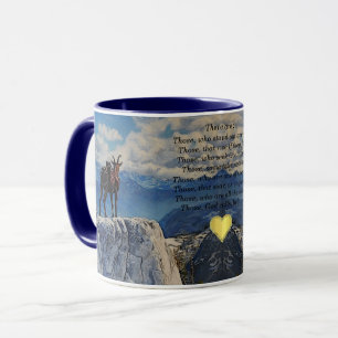 Oberhalsi Pack Goat in Idaho Mountains/cartooned   Mug