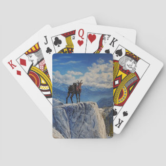 Oberhalsi Pack Goat in Idaho Mountains/cartooned Playing Cards