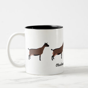 Oberhasli Dairy Goats Two-Tone Coffee Mug