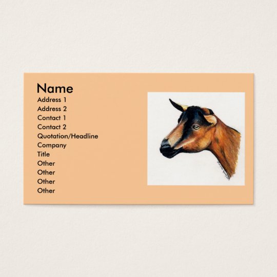 "Oberhasli Goat" Animal Art Business Card