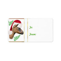 Oberhasli Goat  Christmas Gift Tag Sticker