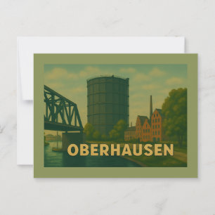 Oberhausen Germany City Art Postcard