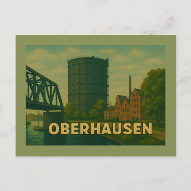 Oberhausen Germany City Art Postcard (Front)