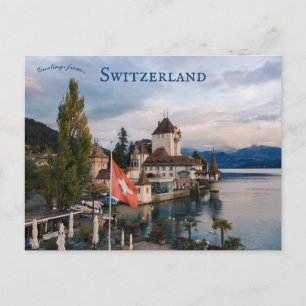 Oberhofen Castle Schloss Oberhofen Switzerland Postcard