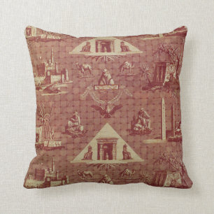 Oberkampf Manufactory The Monuments of Egypt Cushion