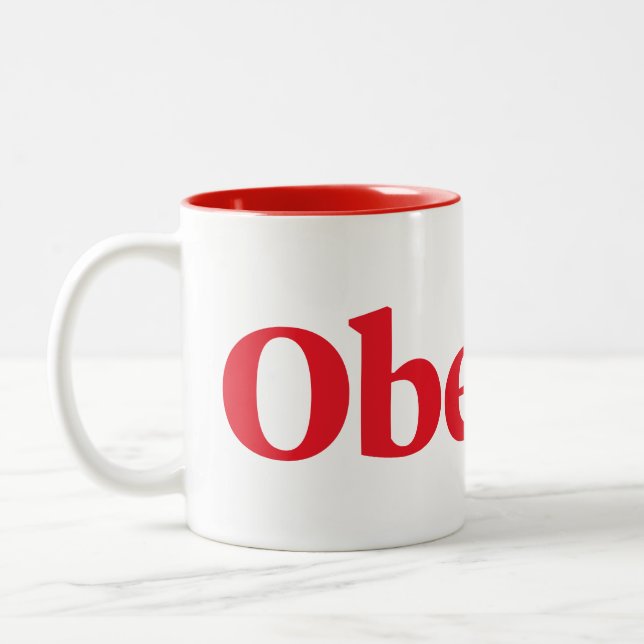 Oberlin Two-Tone Coffee Mug (Left)