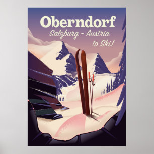 Oberndorf,Salzburg,Austria, ski poster