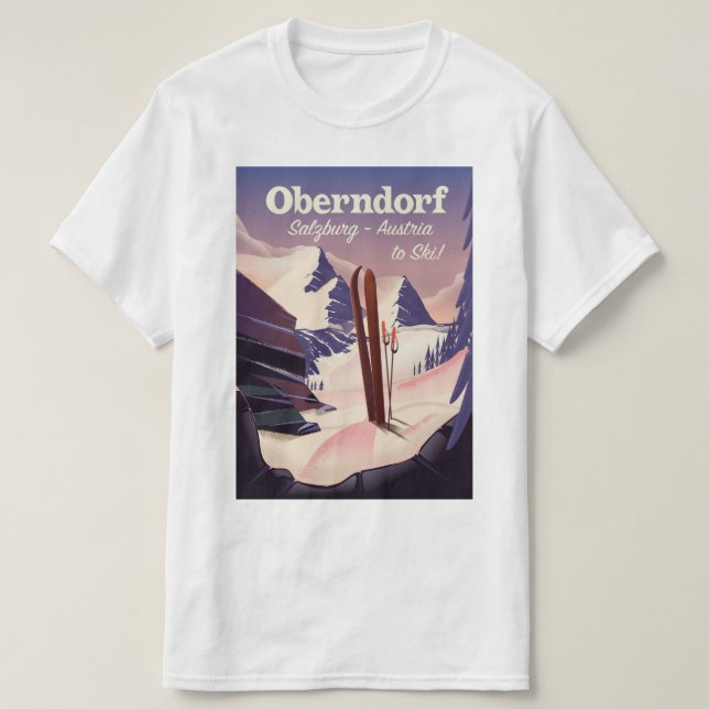 Oberndorf,Salzburg,Austria, ski poster T-Shirt (Design Front)