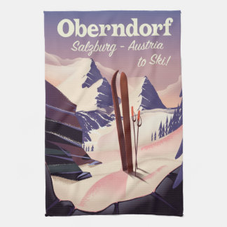 Oberndorf,Salzburg,Austria, ski poster Tea Towel