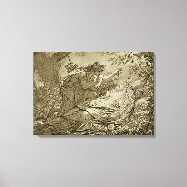 Oberon and Titania (engraving) Canvas Print (Front)