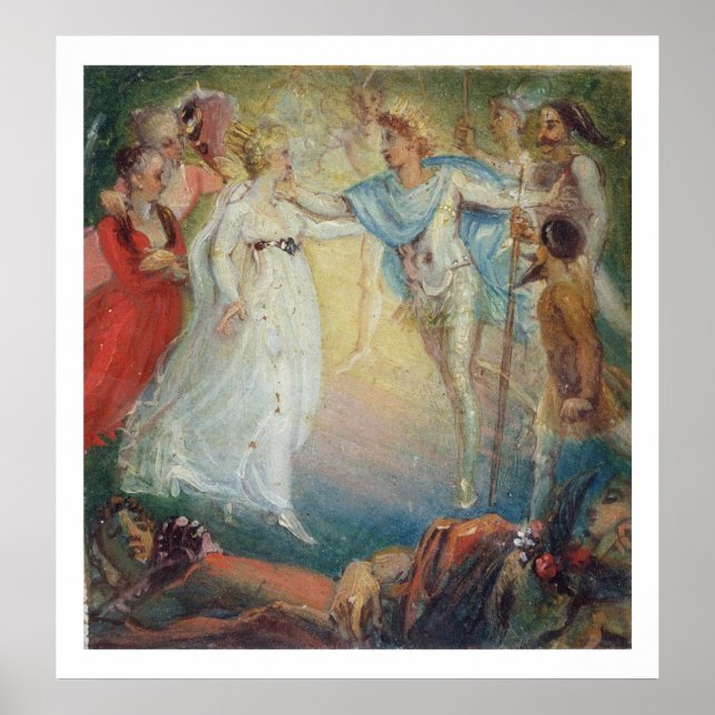 Oberon and Titania from 'A Midsummer Night's Dream Poster (Front)
